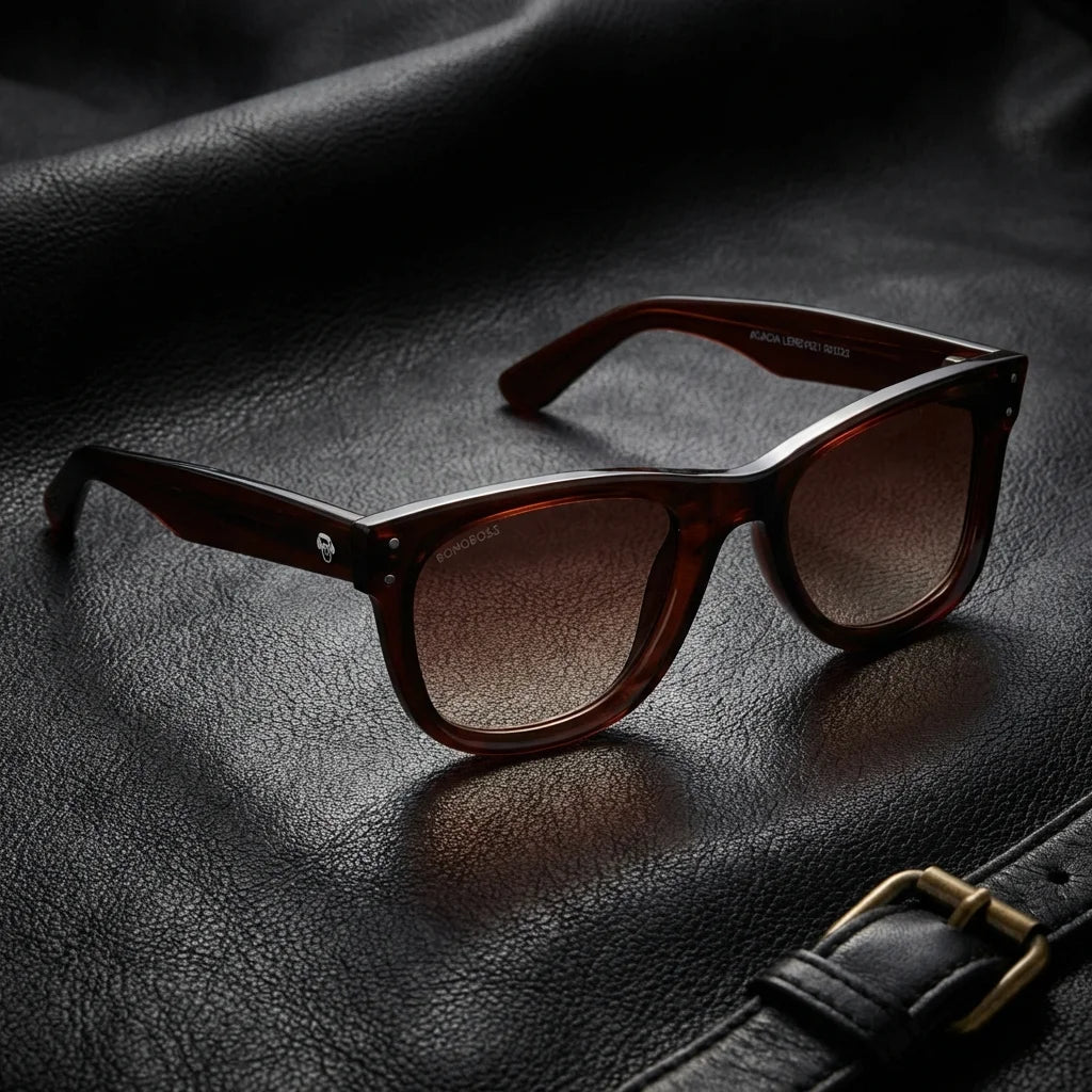 Acacia Reverse tono café gafas de sol vista de frente #color_brown