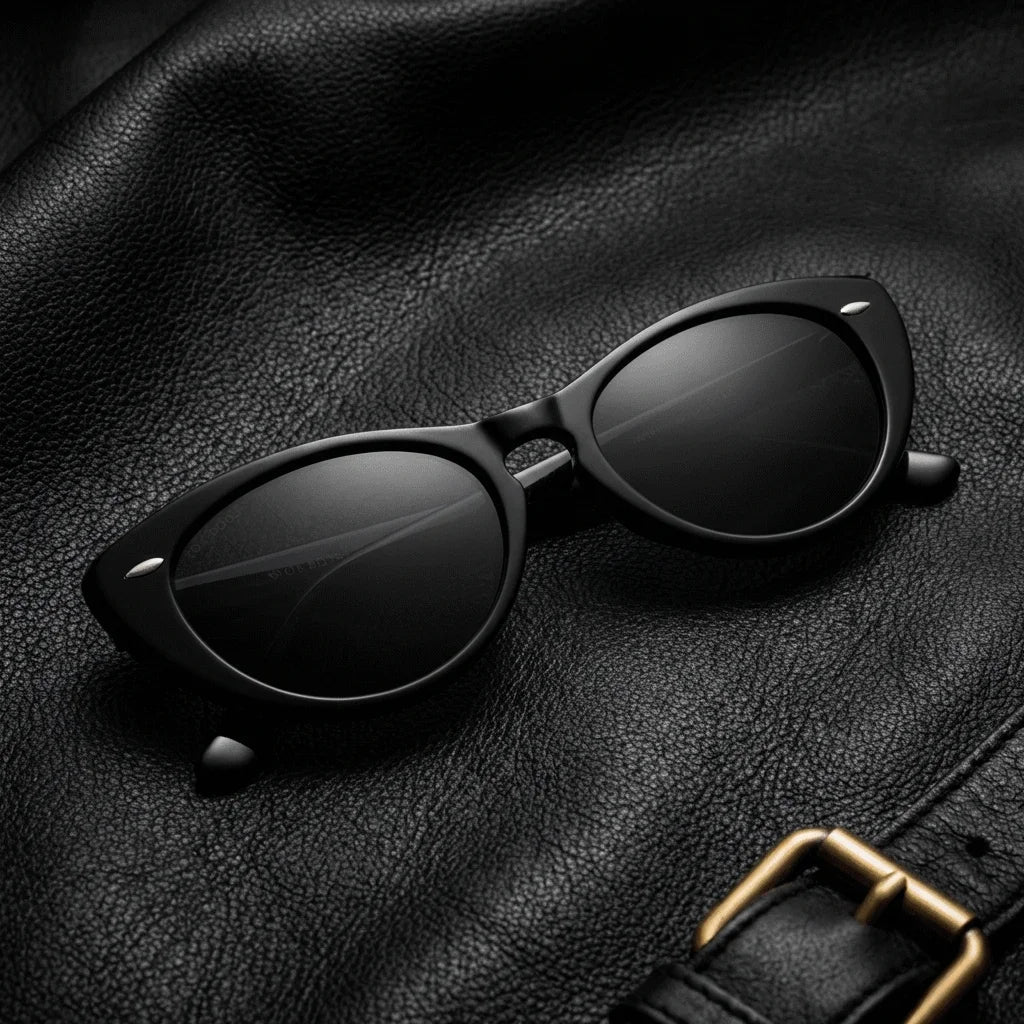 Havana lentes de sol negro perspectiva 3/4 para hombre y mujer #color_negro