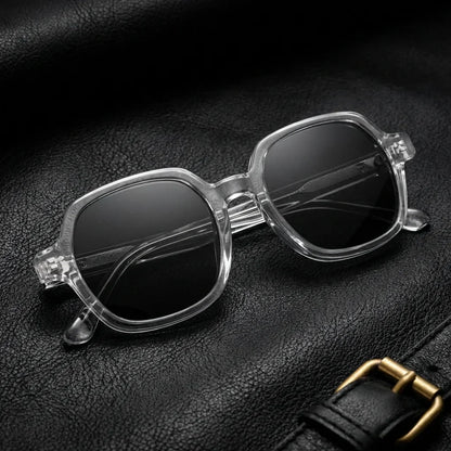 Canarias lentes de sol hombre premium marco transparente vista frontal #color_transparente