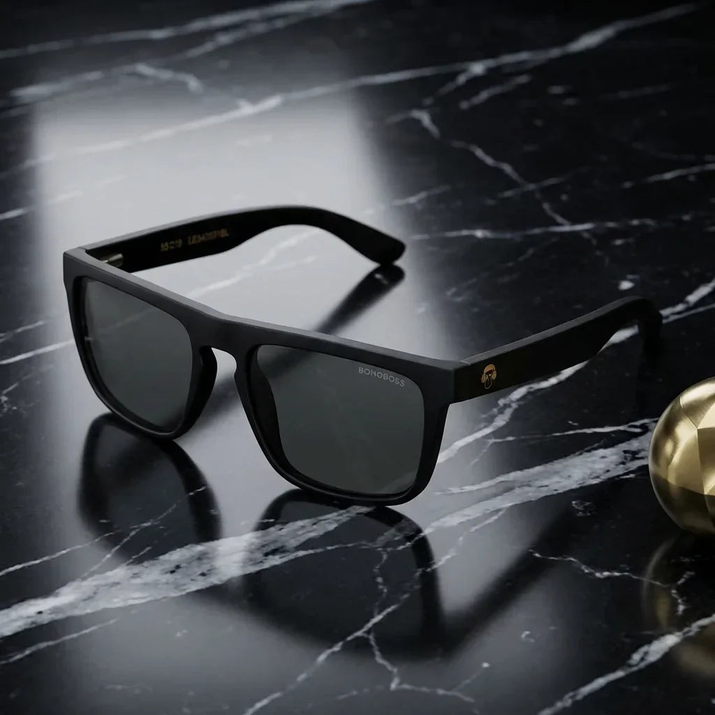 Lautaro Dark lentes de sol negro vista frontal para hombre y mujer #color_negro