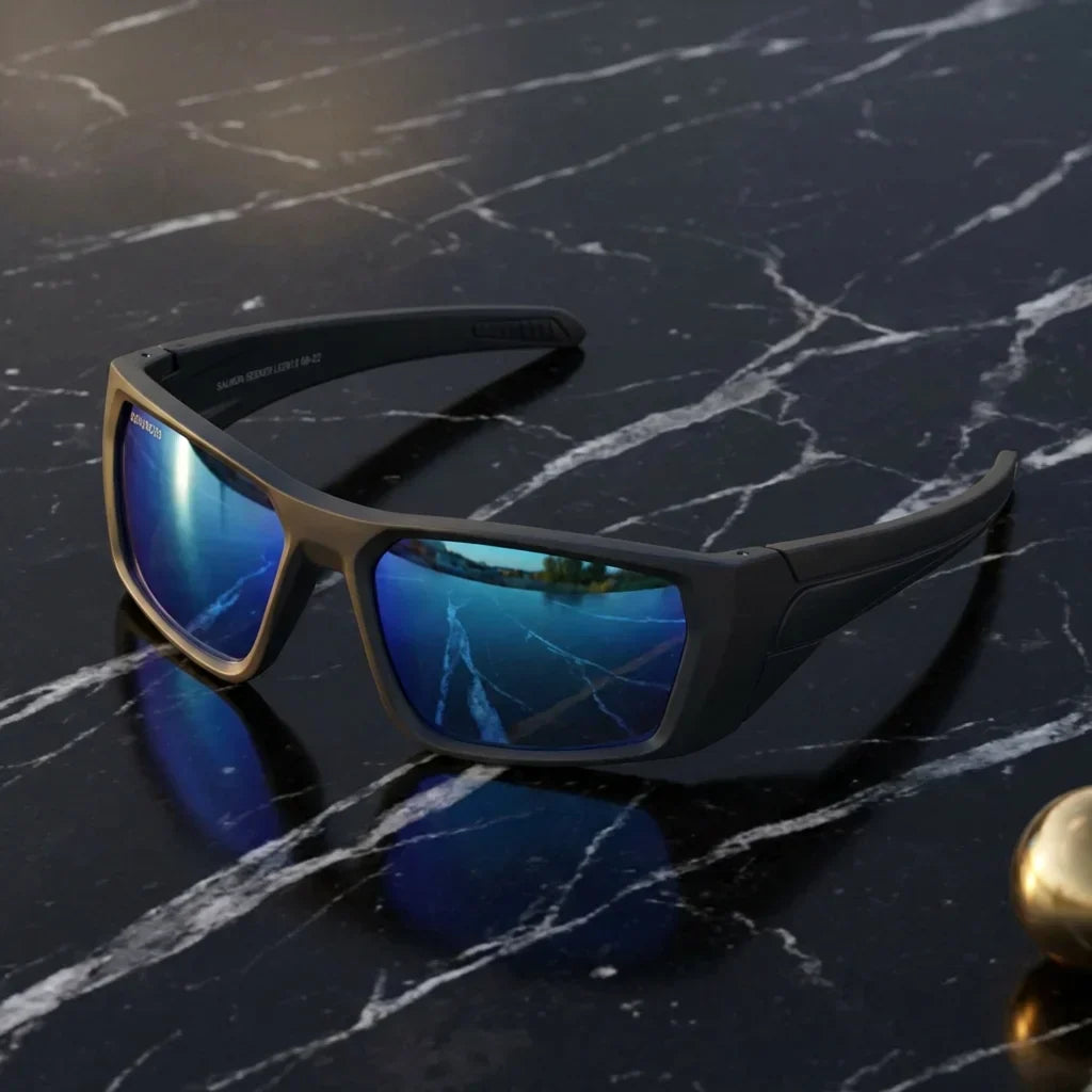 Diseño Salmon Seeker lentes deportivos ópticos color tono sky frontal hombre y mujer #color_sky