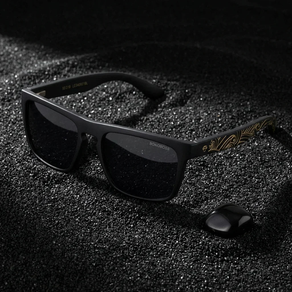 Lautaro Dark Designer's lentes de sol UV400 acabado estilo retro para hombre y mujer #color_waves