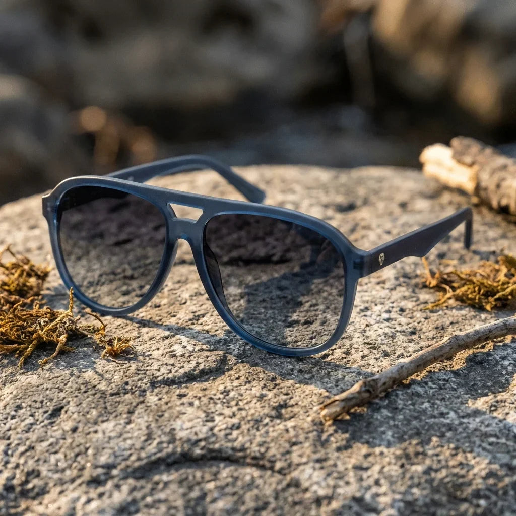 Lentes sol Orson polarizados UV400 paisaje patagonico naturaleza sustentable Bonoboss #color_azul
