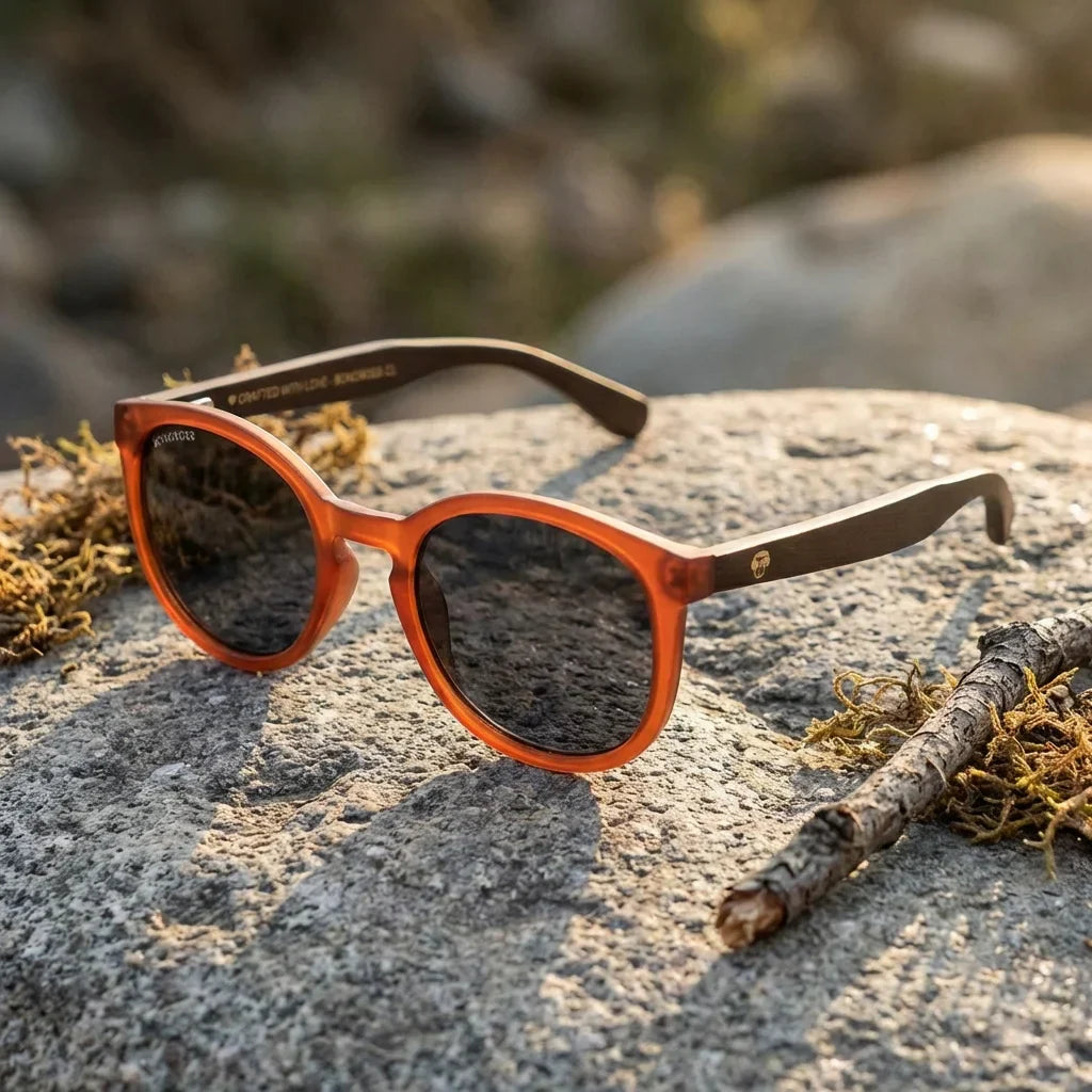 Lentes sol Meli Wine polarizados UV400 paisaje patagonico naturaleza sustentable Bonoboss #color_negro