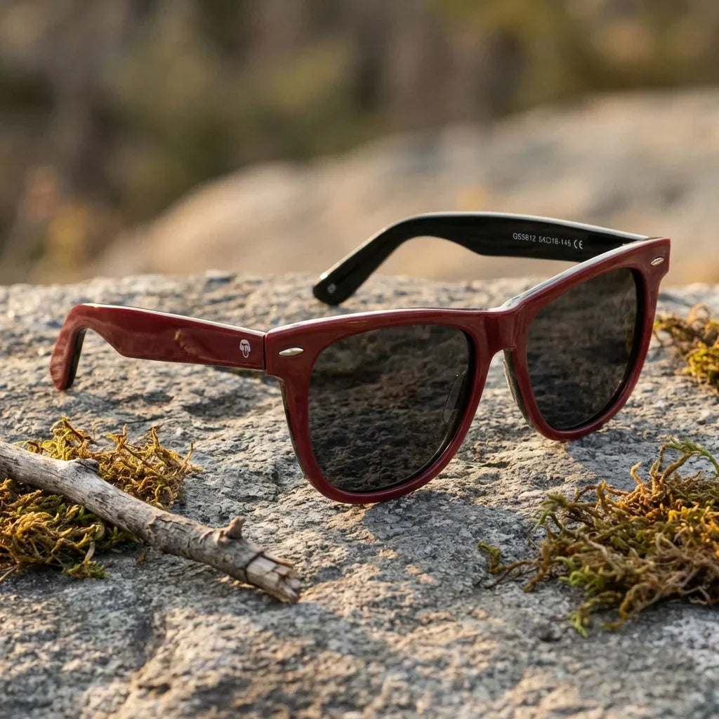 Lentes sol Valencia polarizados UV400 paisaje patagonico naturaleza sustentable Bonoboss #color_rojo
