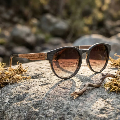 Lentes sol Chiloé 110 Wood polarizados UV400 paisaje patagonico naturaleza sustentable Bonoboss #color_brown