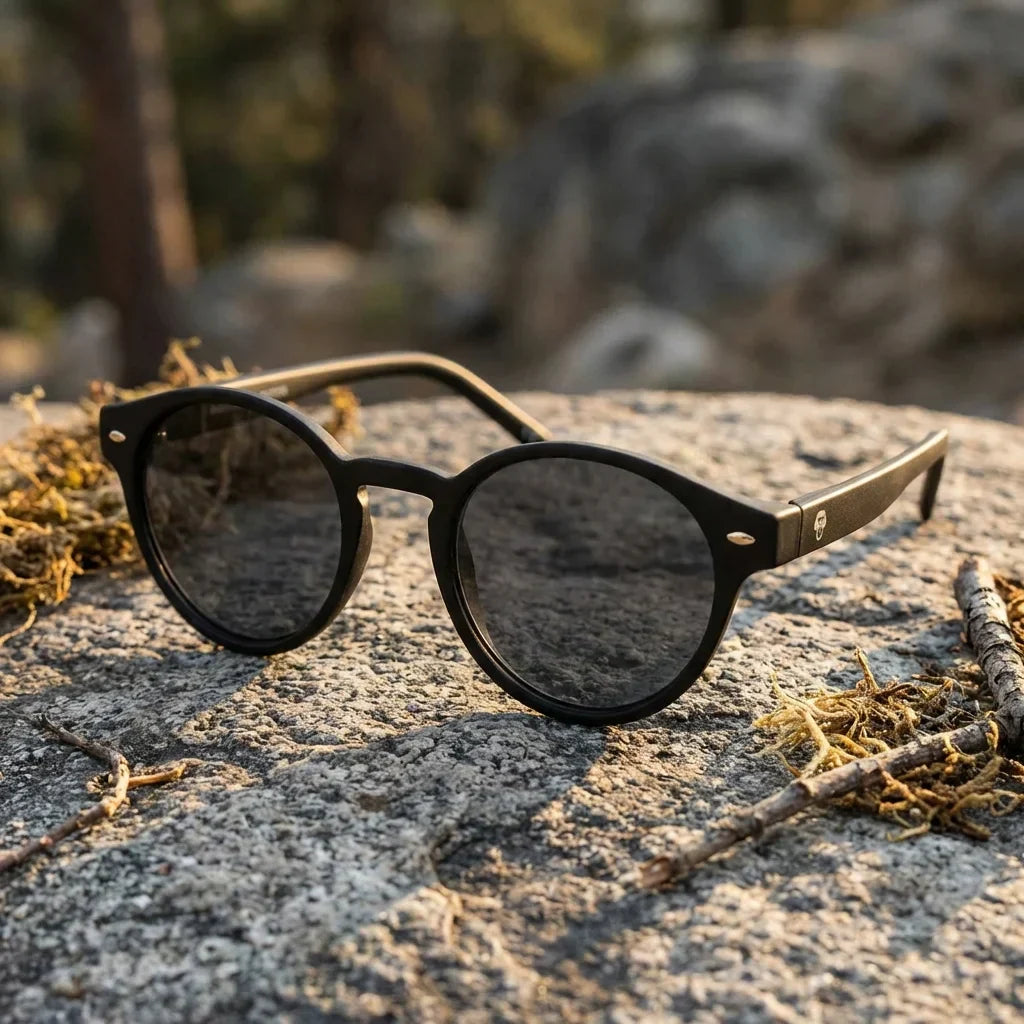 Negro clásico Joplin RPET lentes de sol mujer frontal #color_negro