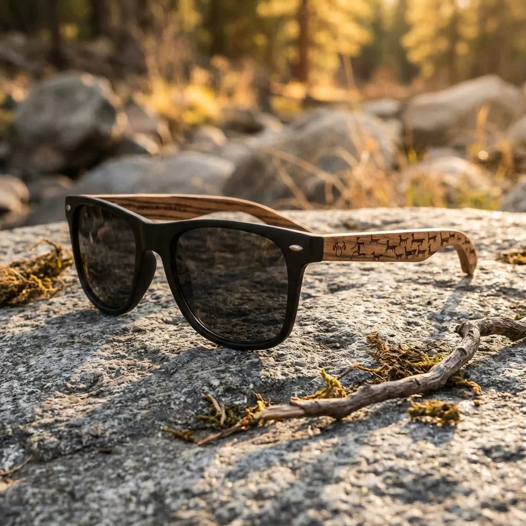 Lentes sol Acacia Designer's polarizados UV400 paisaje patagonico naturaleza sustentable Bonoboss #color_llamas