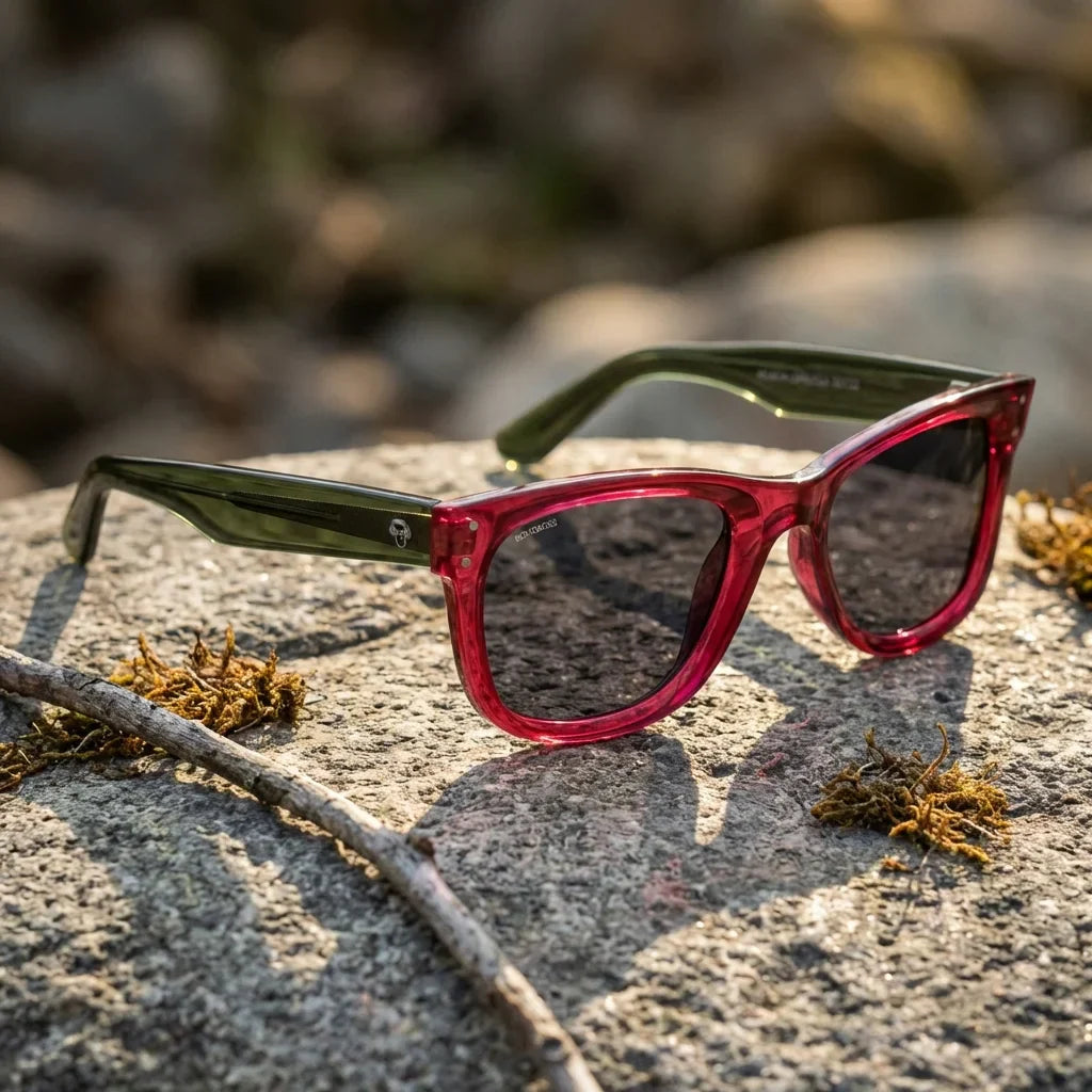 Lentes sol Acacia Reverse polarizados UV400 paisaje patagonico naturaleza sustentable Bonoboss #color_rosado