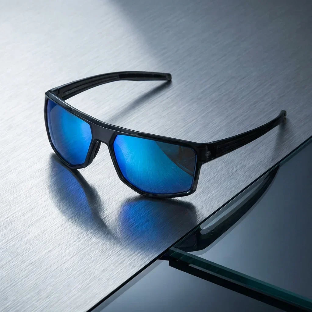 Ollie gafas de sol azul diseño frontal para hombre y mujer #color_azul
