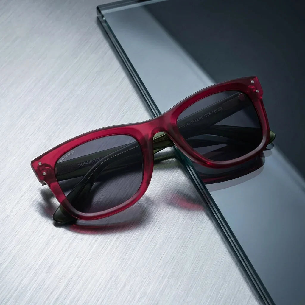 Diseño Acacia Reverse anteojos polarizados color rosa palo frontal hombre y mujer #color_rosado