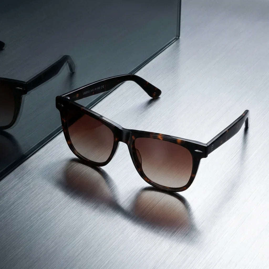 Lentes sol Valencia polarizados UV400 sobre metal cepillado superficie industrial Bonoboss #color_carey