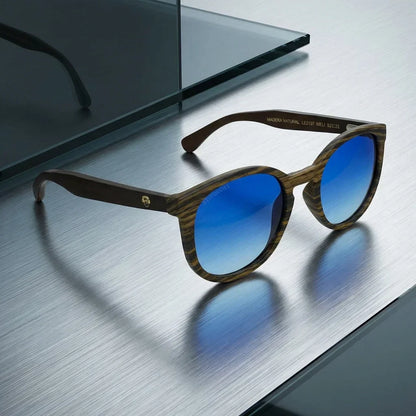 Meli Ebony cristal degradé azul lentes de sol UV400 unisex vista de frente #color_degrade-azul
