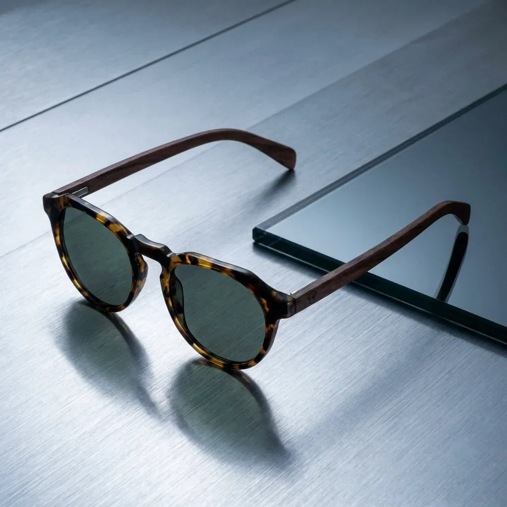 Galápagos gafas polarizadas acabado estampado tortuga carey estilo retro para hombre y mujer #color_carey