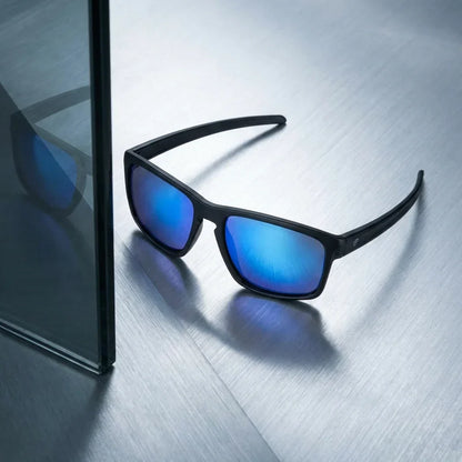 Lautaro RPET lentes de sol mujer con acabado premium vista frontal color azul #color_azul