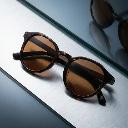 Galápagos lentes polarizados hombre carey tortoise diseño frontal #color_carey