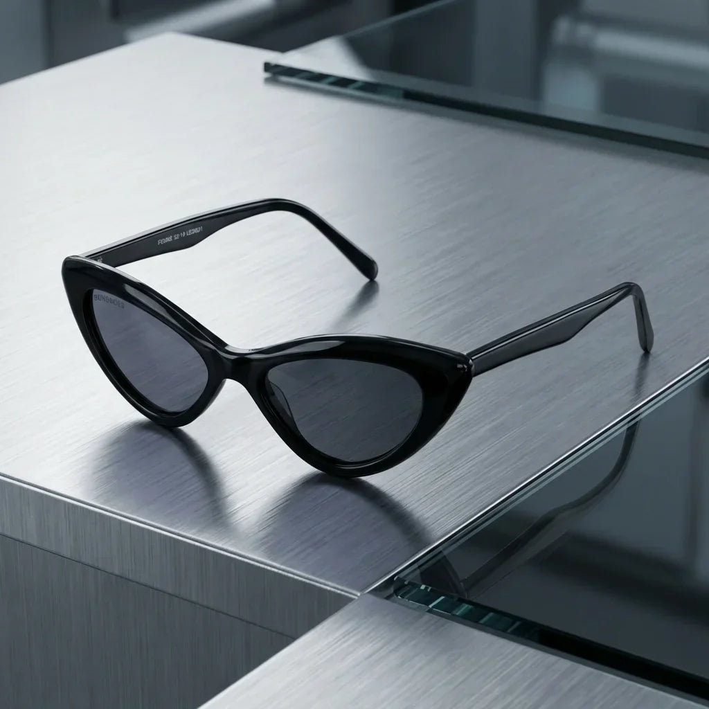 Femme Black lentes de sol negro diseño frontal para hombre y mujer #color_negro