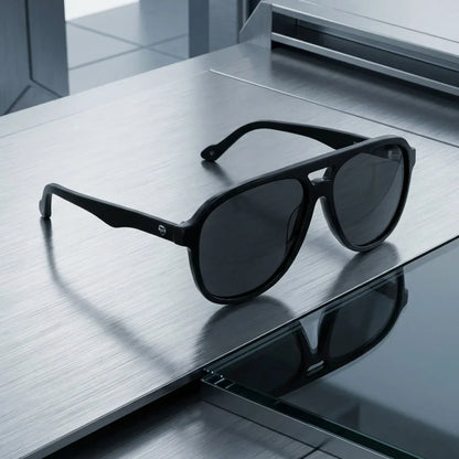 Vista frontal de Orson gafas de sol hombre color negro #color_negro