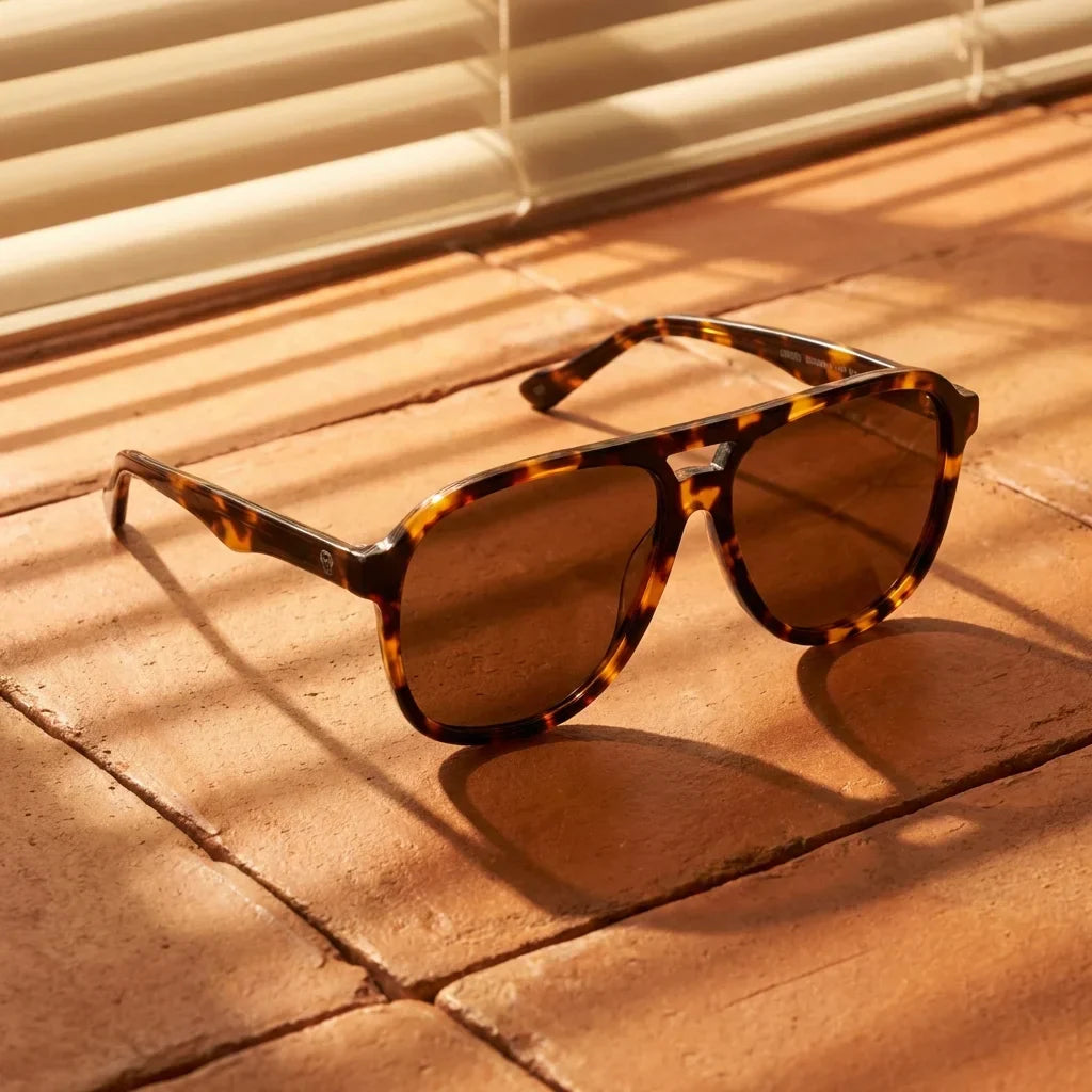 Packshot frontal Orson lentes polarizados hombre acabado carey #color_carey