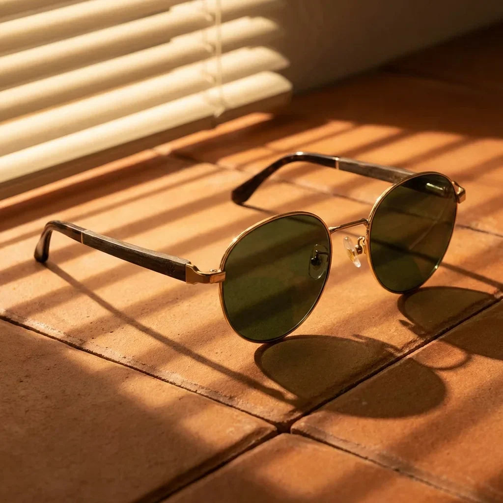 Lentes sol Harry Gold polarizados UV400 fotografia editorial Bonoboss #color_g15