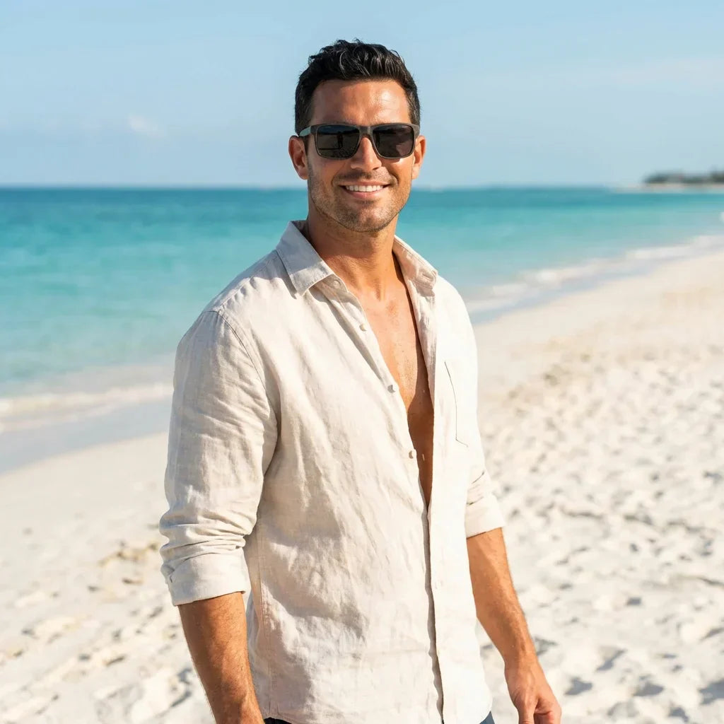 Keule lentes de sol vista frontal para hombre #color_cacao