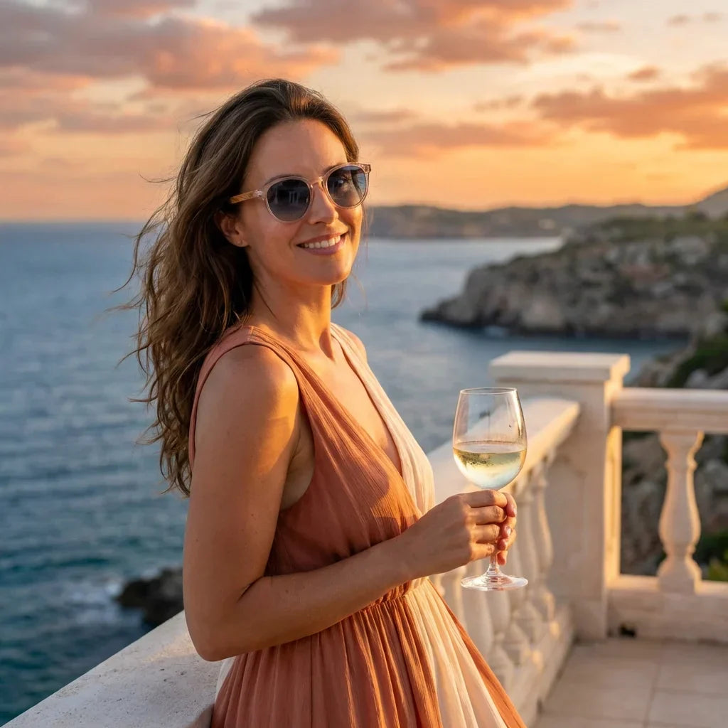 Galápagos lentes polarizados transparente visto de frente estilo mujer #color_transparente