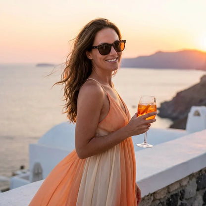 Acacia XL gafas de sol carey tortoise diseño frontal para mujer #color_carey