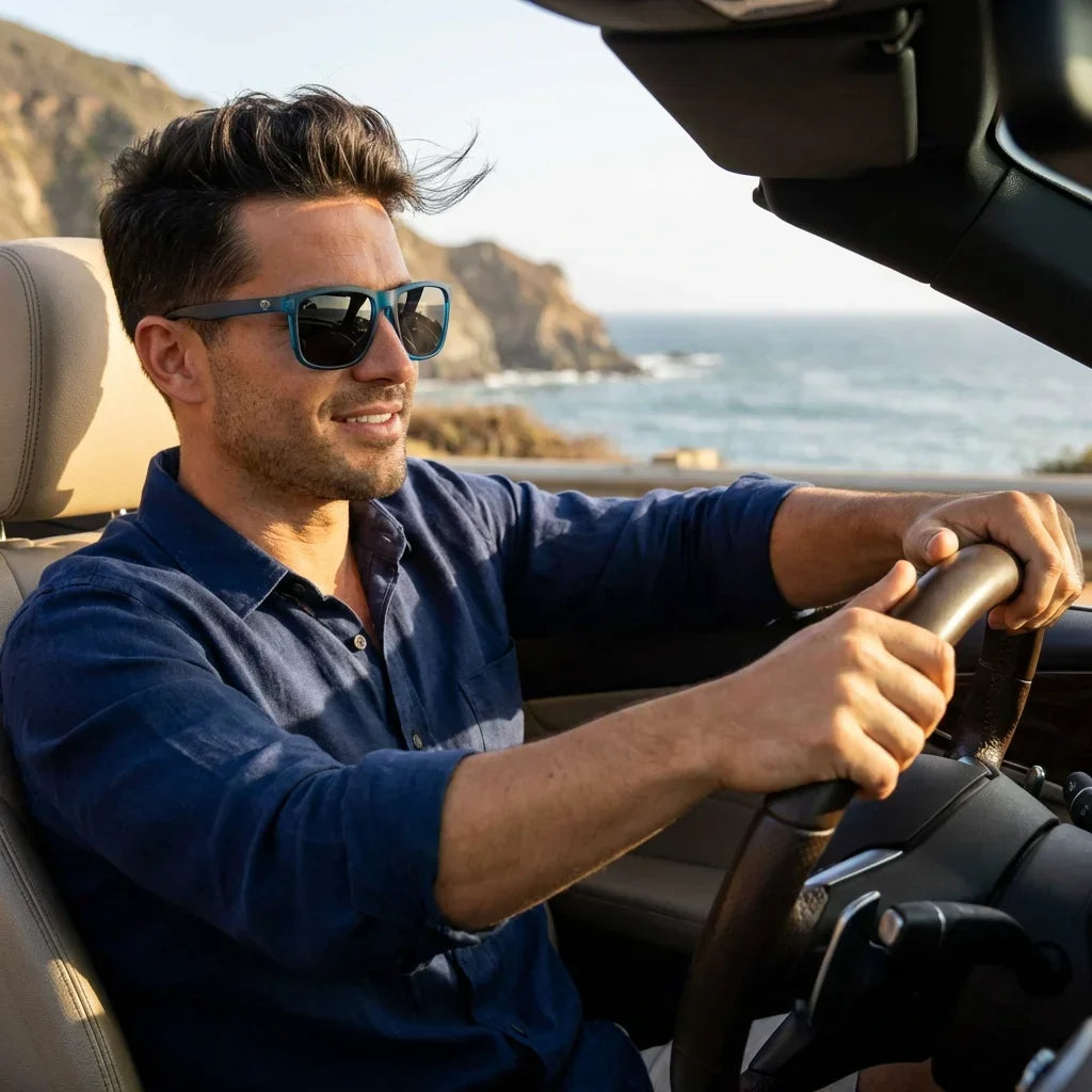 Modelo Rapanui RPET lentes polarizados hombre tono ocean frontal #color_ocean