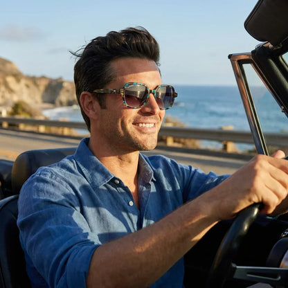 Canarias azul gafas de sol estilo hombre vista de frente #color_azul