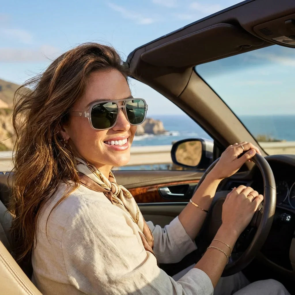 Orson RPET gafas de sol transparente diseño frontal para mujer #color_transparente