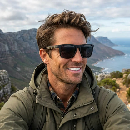 Lautaro Dark Designer's gafas polarizadas con acabado premium vista frontal #color_waves
