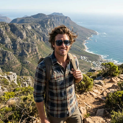 Orson E.D gafas de sol madera verde perspectiva 3/4 para hombre #color_verde