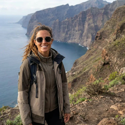 Vista frontal de Canarias gafas de sol mujer color transparente #color_transparente