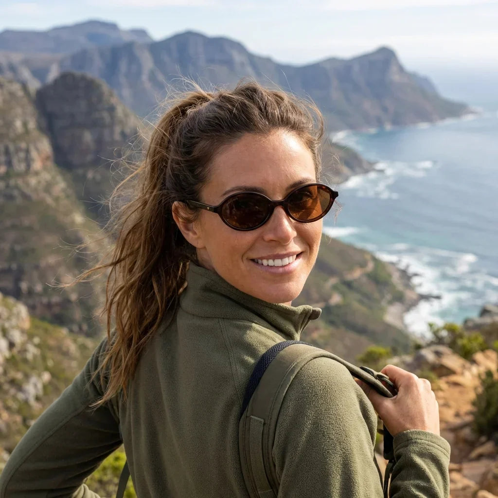 Guapi Island acabado carey gafas de sol estilo mujer vista de frente #color_carey