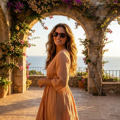 Acacia Reverse gafas polarizadas acabado rosado estilo retro estilo mujer #color_rosado