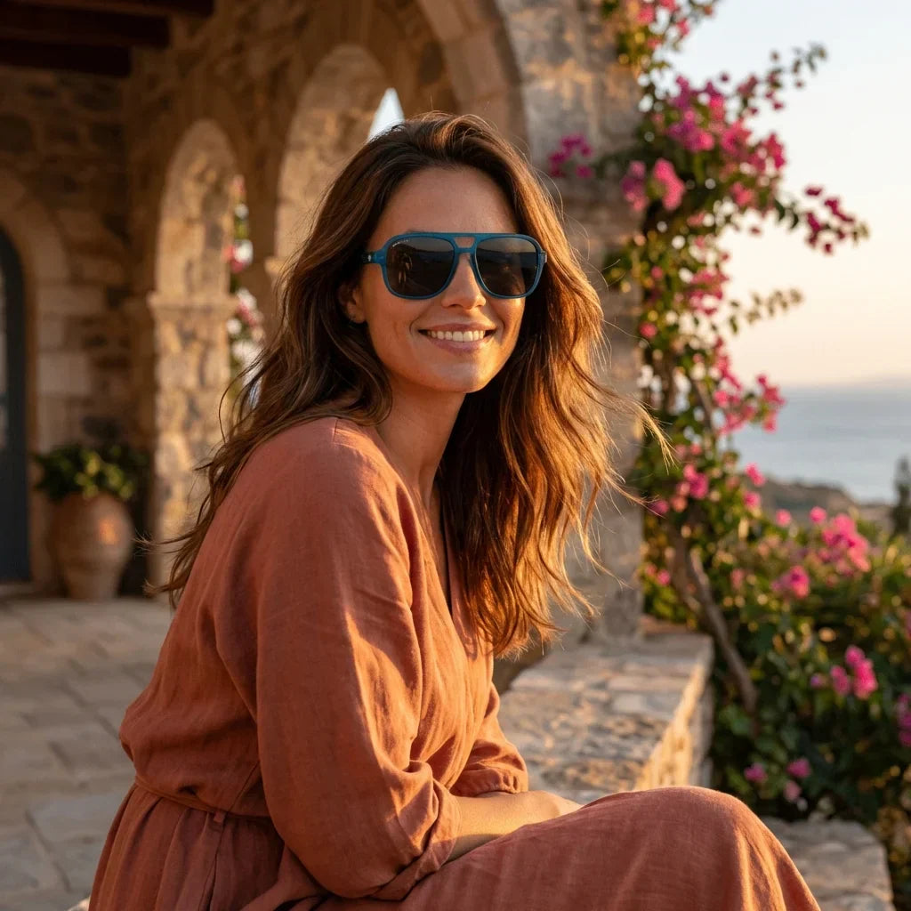 Orson RPET lentes de sol ocean vista frontal para mujer #color_ocean