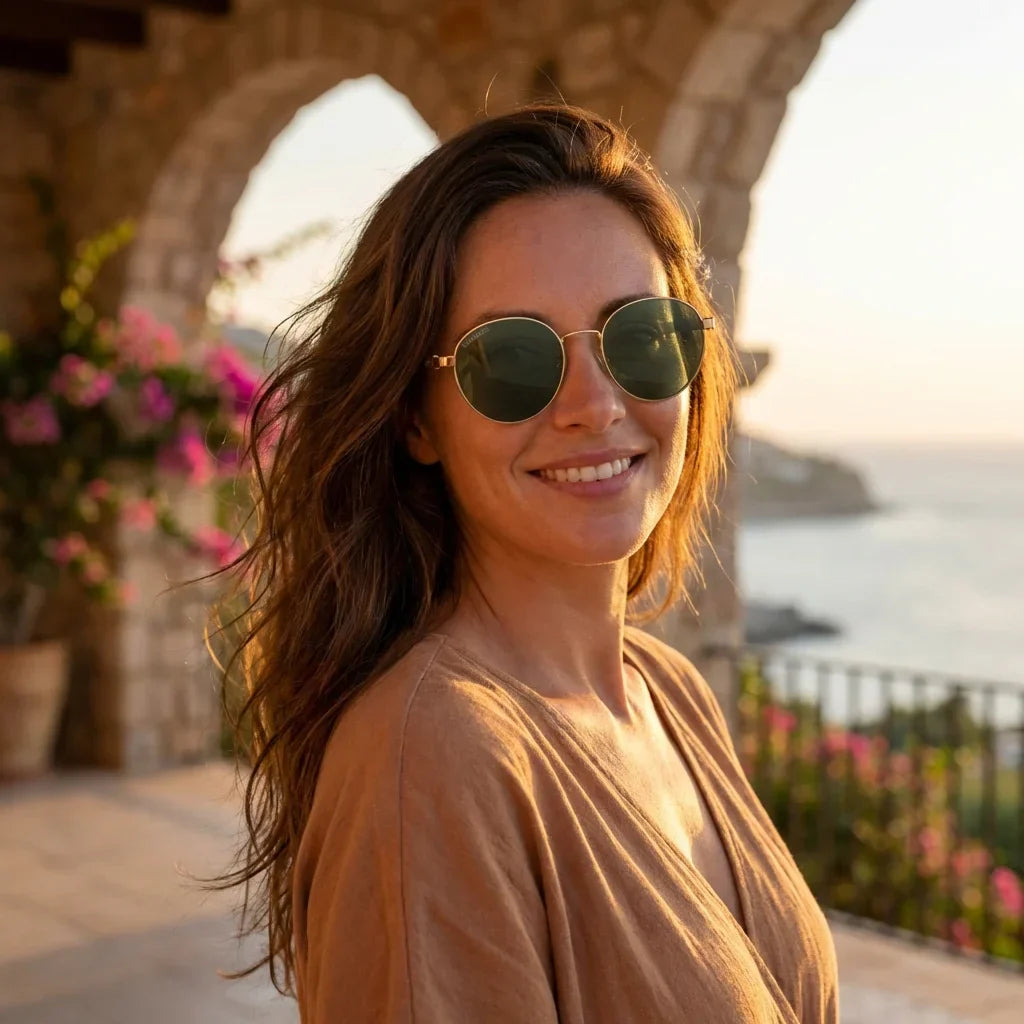Harry Gold gafas polarizadas con acabado premium vista frontal G15 clásico #color_g15