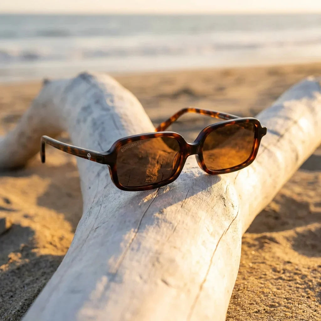 Frontal Navarino lentes de sol hombre estampado tortuga carey plástico reciclado #color_carey