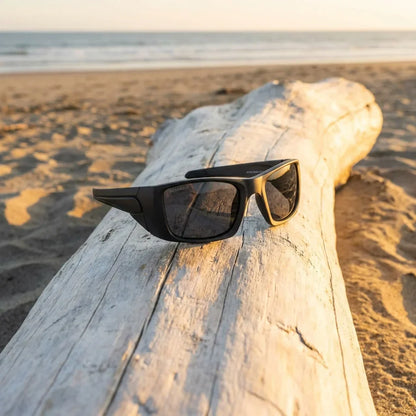 Salmon Seeker lentes polarizados hombre negro vista frontal #color_dark