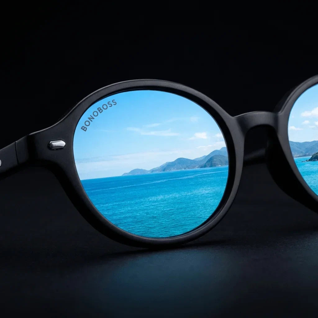 Lentes sol Capri polarizados UV400 fotografia editorial Bonoboss #color_negro