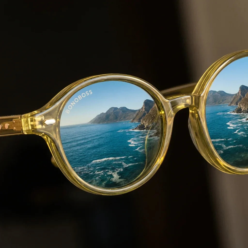 Lentes sol Capri polarizados UV400 fotografia editorial Bonoboss #color_olive-light