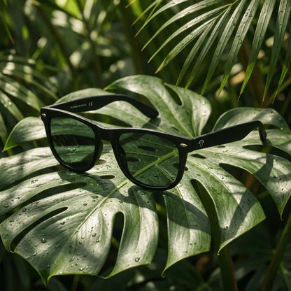 Acacia XL en verde G15 lentes de sol hombre de frente patas de madera #color_g15