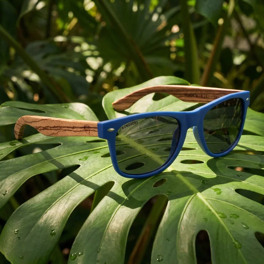 Acacia anteojos polarizados vista frontal diseño universal #color_blue-smoke