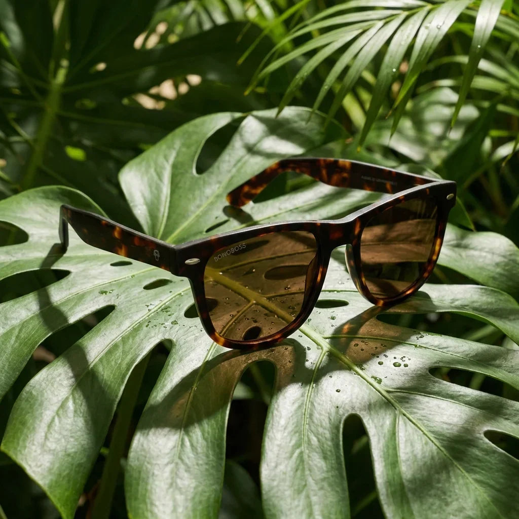 Acacia XL gafas polarizadas carey tortoise vista frontal para hombre y mujer #color_carey