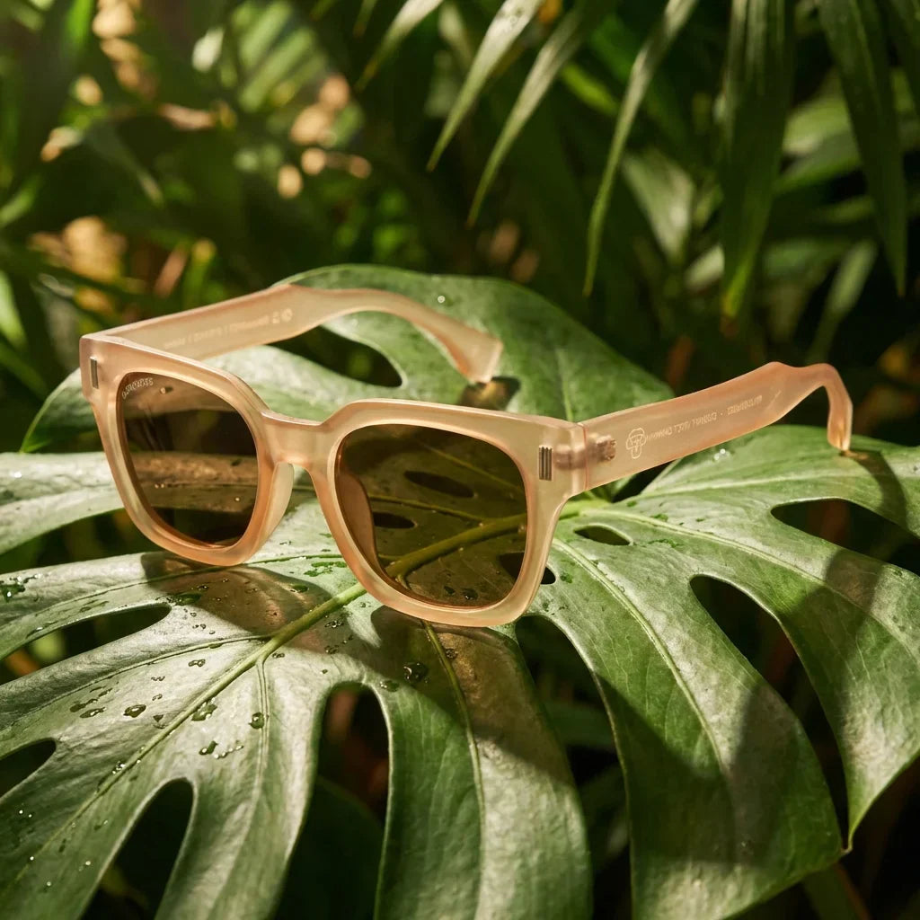 Osorno RPET lentes de sol UV400 acabado champagne estilo retro para hombre y mujer #color_champagne