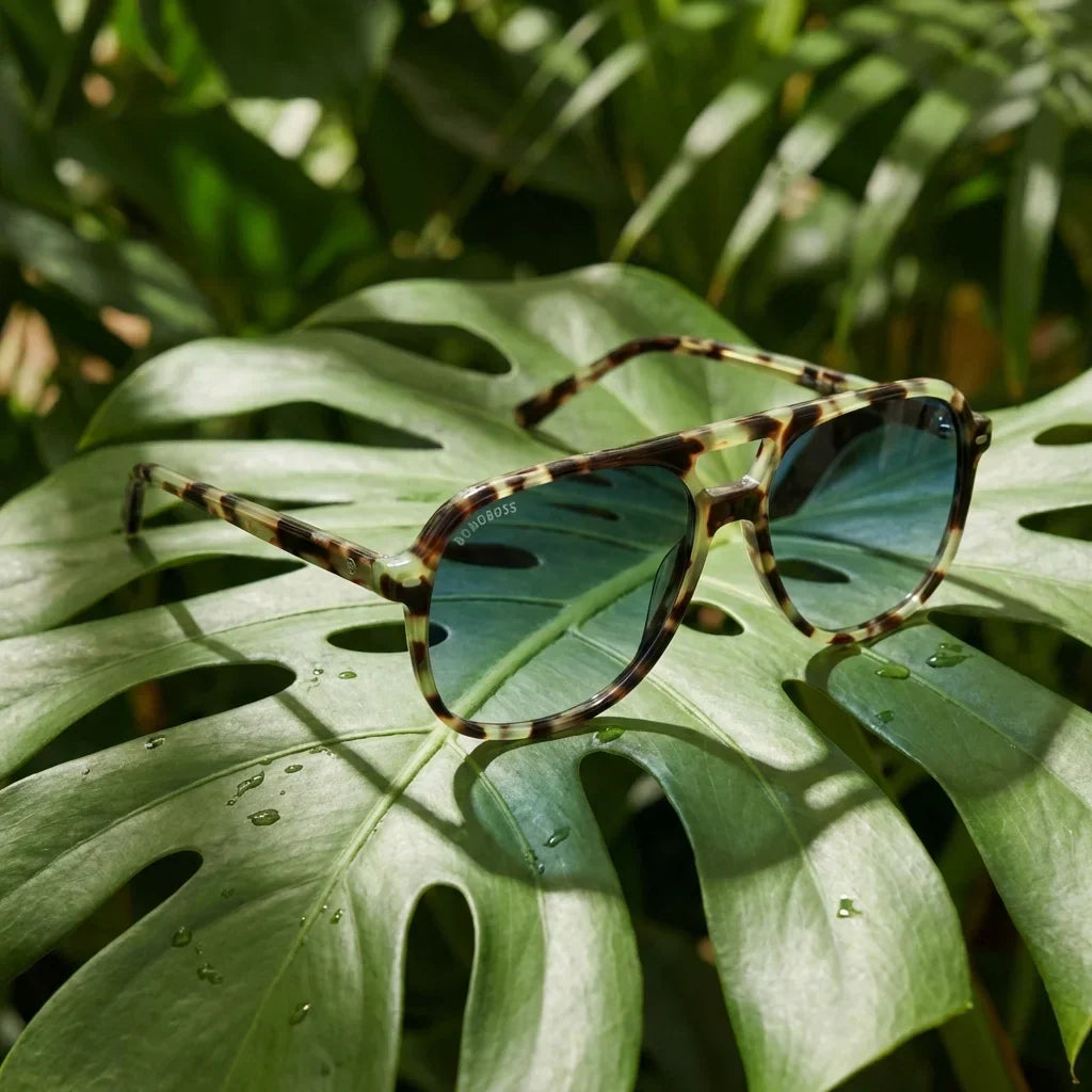 Primer plano frontal Orson E.D gafas polarizadas tono verde #color_verde