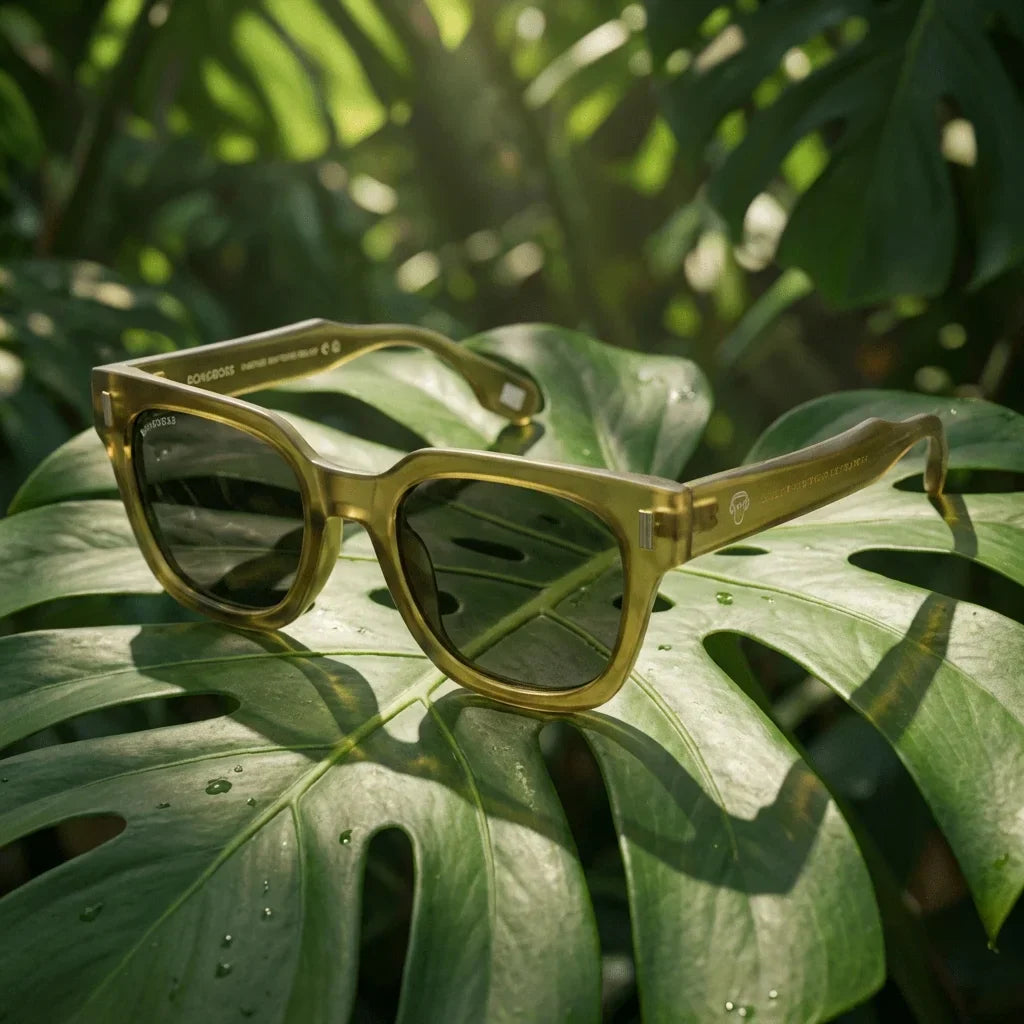 Vista frontal de Osorno RPET gafas de sol hombre color olive #color_olive