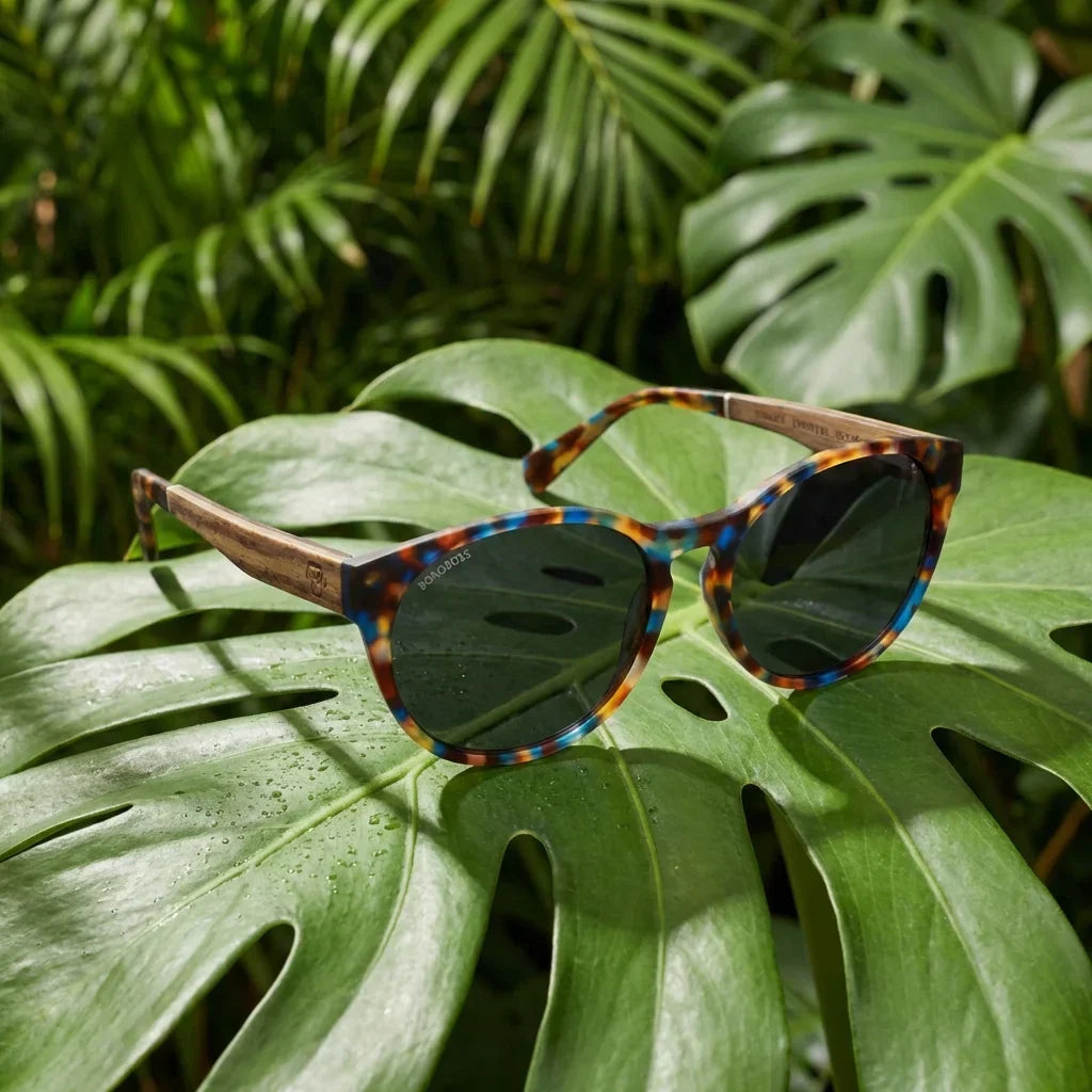 Modelo Chiloé 110 Carey anteojos polarizados tono carey clásico frontal unisex #color_carey