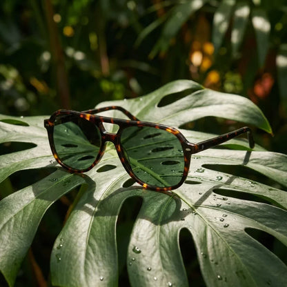 Primer plano frontal Orson E.D lentes de sol mujer tono carey clásico #color_carey