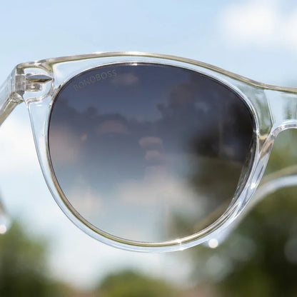 Vista frontal de Hanga Roa lentes ópticos color transparente para hombre y mujer #color_transparente
